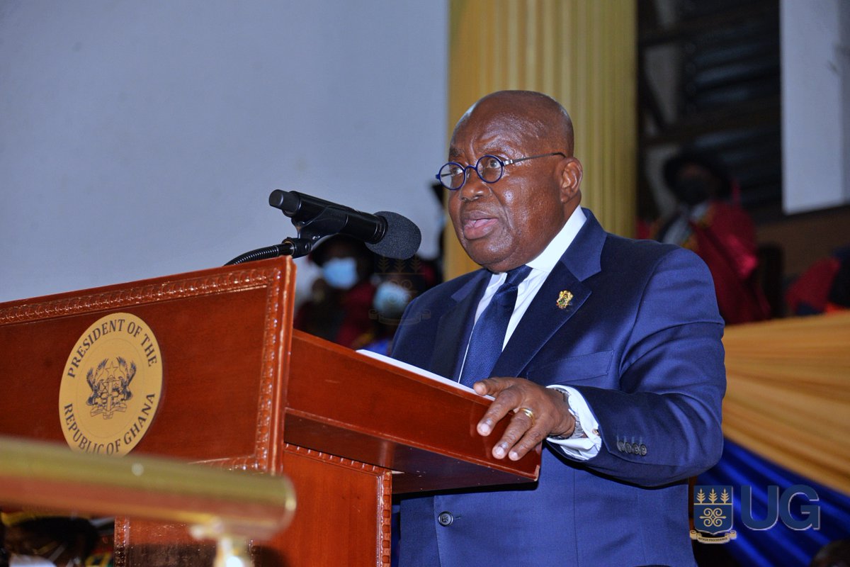 UnivofGh's tweet photo. Guest of Honour, President @NAkufoAddo pledged the continued support of Government to the progress of the University.
#UGVCInduction
#GoToUniversity
@univers1057fm_ https://t.co/TEYCFi7t65