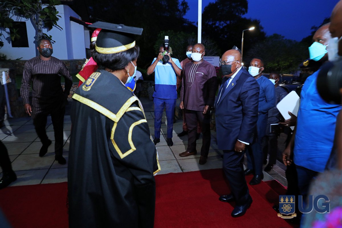 UnivofGh's tweet photo. Guest of Honour, President @NAkufoAddo pledged the continued support of Government to the progress of the University.
#UGVCInduction
#GoToUniversity
@univers1057fm_ https://t.co/TEYCFi7t65