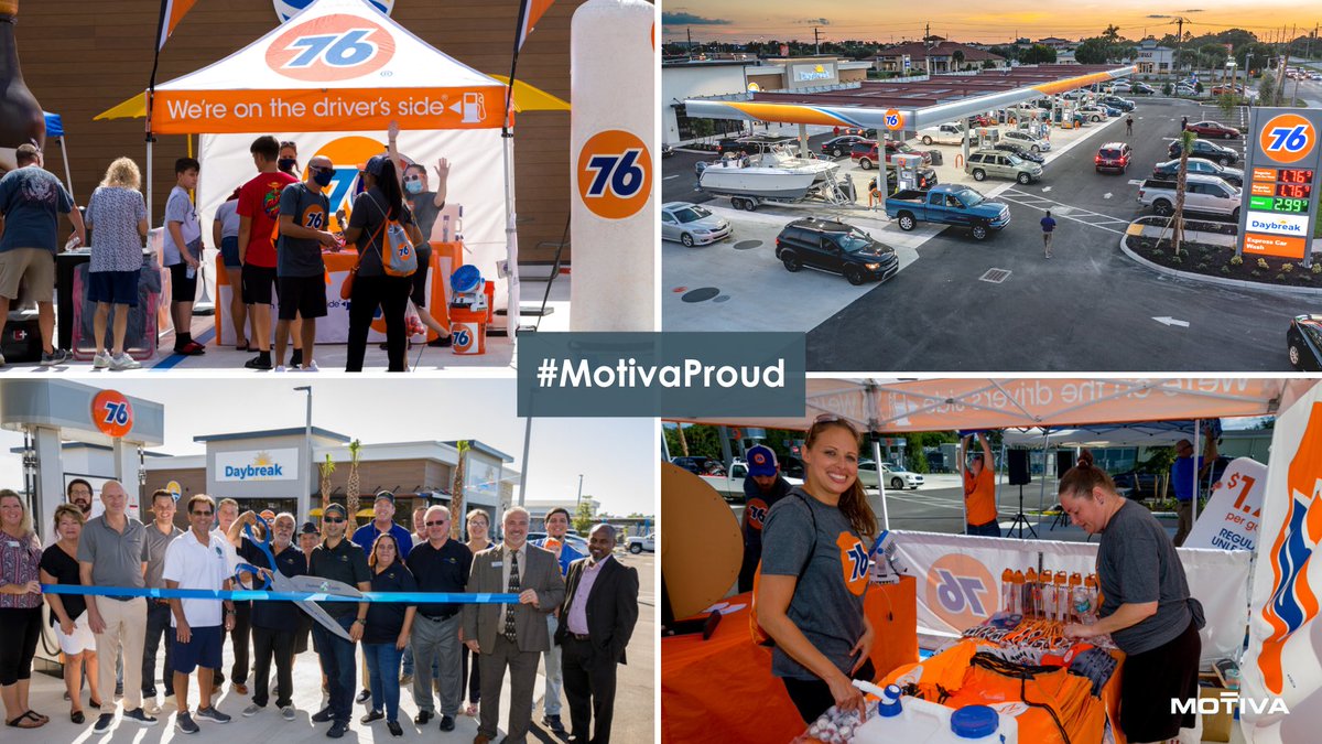 We were thrilled to be a part of the recent grand opening for one of the newest 76® station locations in Port Charlotte, Florida. Over 6,000 customers took advantage of $1.76 gasoline and promotions during the event. #MotivaProud