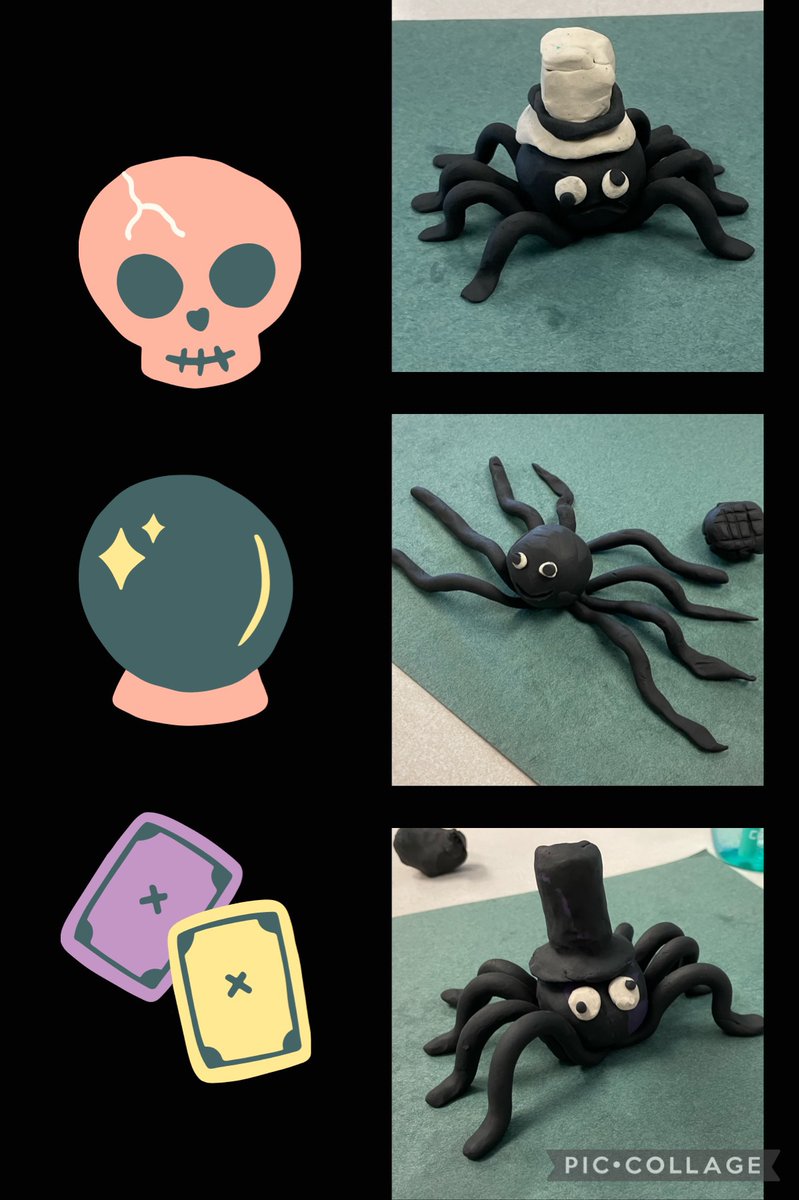MmeAuger's tweet photo. Araignées fait avec de la pâte à modeler. Des élèves très créatifs et créatives! @AssisiOCSB #bonjourfsl #ocsbfsl #ocsbarts https://t.co/y0ueBpBMYW