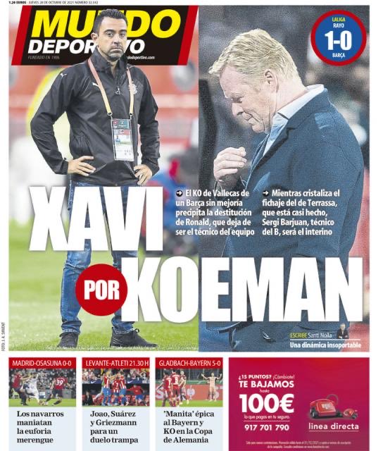 barcacentre's tweet photo. 'Xavi for Koeman' [md] https://t.co/27H2DdRfux
