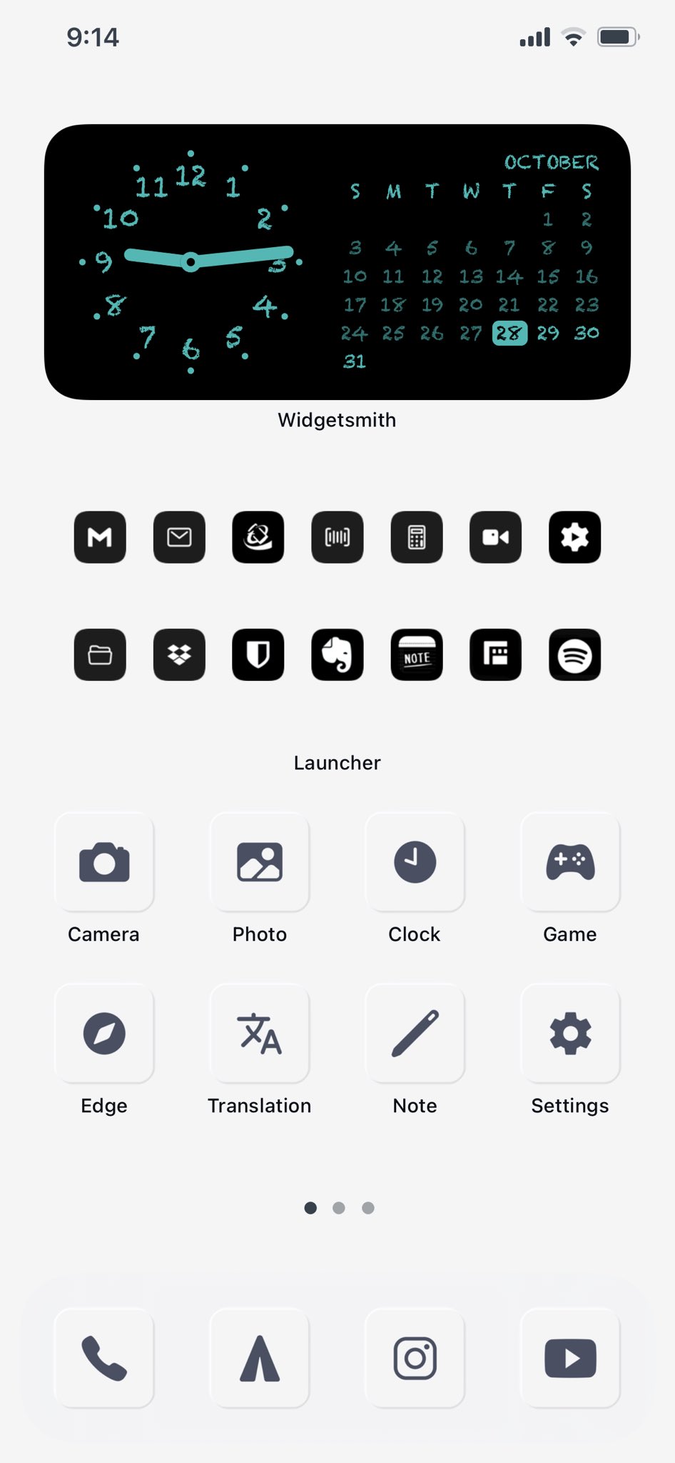 しょう 現在のiphoneホーム画面 作ってから約8ヶ月 Launcherやwidgy Picsart ショートカット そしてミニマルアイコン等を使って作ったホーム画面 白黒のミニマルアイコンの作成等 これ作るのかなり頑張りました Iphoneホーム画面 Launcher