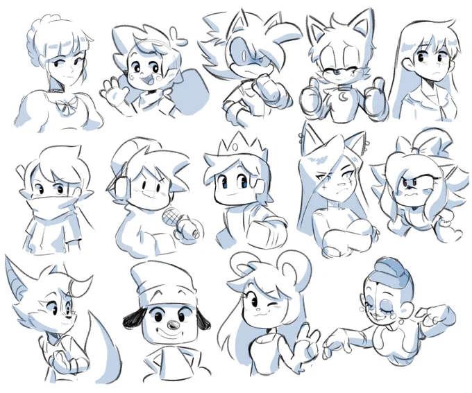 Sketches from tonight's request stream!
Thank you to everyone who stopped by, that's the most fun I've had during a stream so far!
I hope to do this again with you all next month 💖
#ArtistOnTwitter #art #Vtuber 