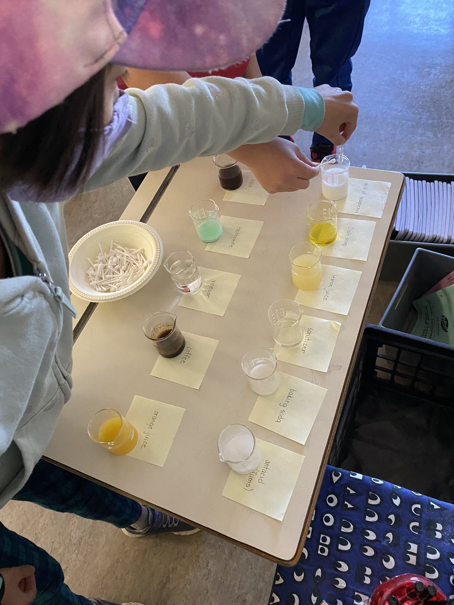 Teach_McIntosh's tweet photo. Acids and bases lab today to match Ph levels https://t.co/zHQ03tVPzB