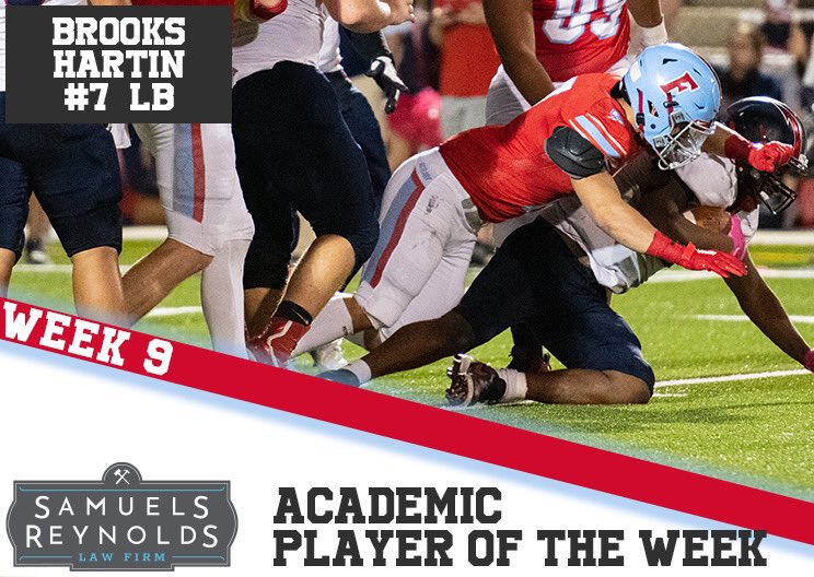 Congratulations to <a href="/brooks7hartin/">Brooks Hartin</a> on his SR ACADEMIC POW award! 
Well deserved!
<a href="/SCInjuryAtty/">Jason Reynolds</a>