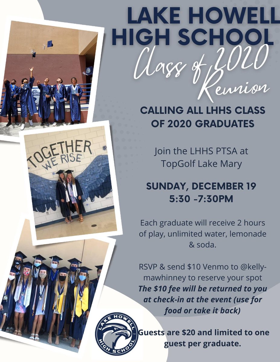 🔵Class of 2020 Reunion🔵
 We hope to see you there!