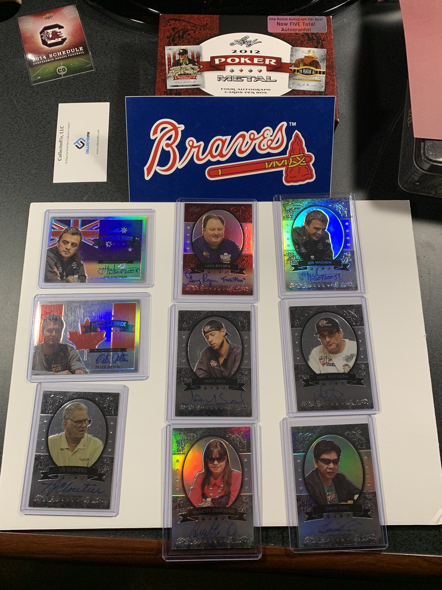 collectorfix's tweet photo. 2012 Leaf Metal Poker…🤢🤮
Huck Seed y’all! 🤫🔥🤘🏻
Fossil Man /5
Refractors /25

I met Hachem a qualifier at Harrah’s in NOLA in ‘05 I believe it was. 💯
#poker #NLHoldem #wsop @WSOP #huckseed @HuckleberrySeed #fossilman #leafmetal @RyansCardssLLC @collectorfix https://t.co/mAVG1iDIi3