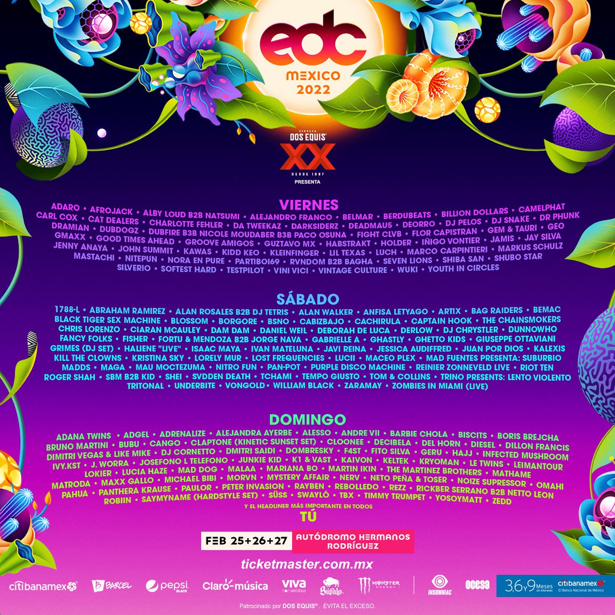 Edc Time Schedule 2022 Edc Mexico 2022 | Lineup | Tickets | Schedule | Dates | Spacelab Festival  Guide