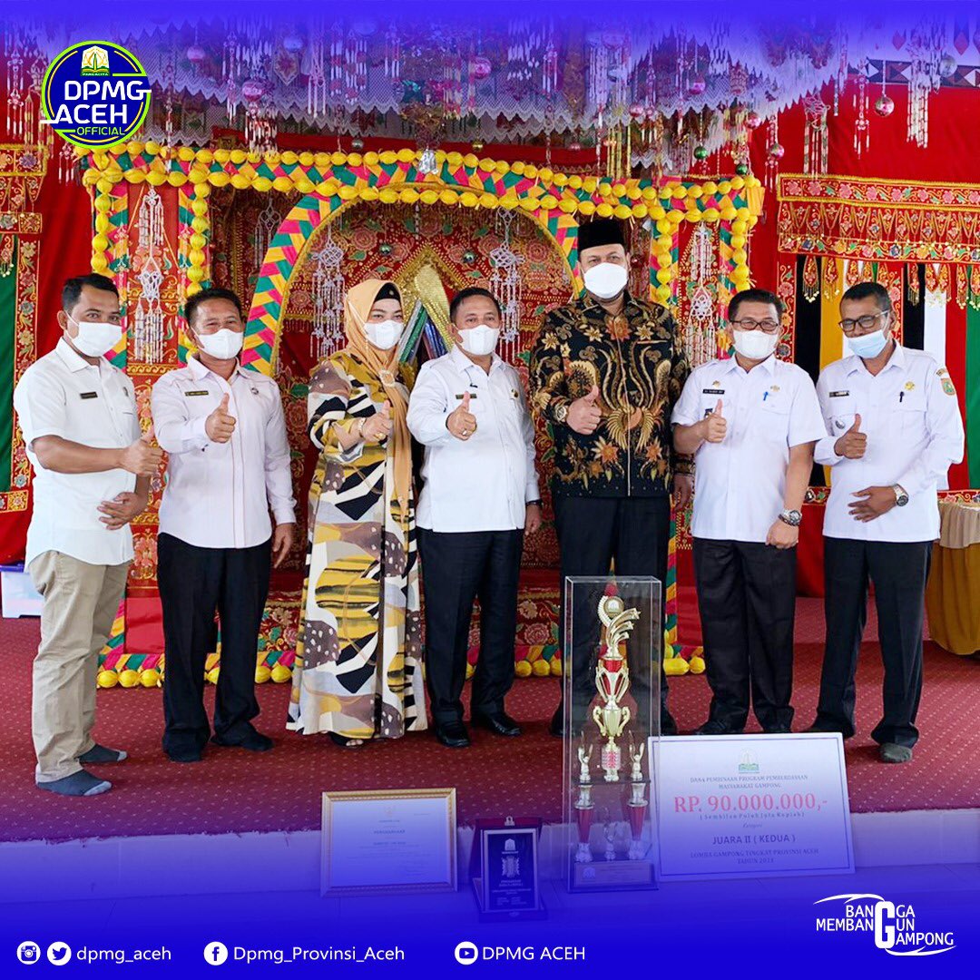 dpmg_aceh's tweet photo. Penyerahan Piala Juara 2 Lomba Gampong Tingkat Provinsi Aceh Tahun 2021 kepada Gampong Lae Saga Kec. Longkib Kota Subulussalam, Rabu 27 Oktober 2021
#lomdes
#desapercontohan
#administrasidesa
#desamandiri
#inovasidesa
#mulaidaridesa
#sdgsdesa
#aceh
#acehhebat
#subulussalam https://t.co/FNGosqSFJL