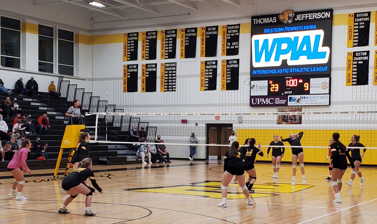 wjhsd's tweet photo. No. 2 @tjgirlsvb defeats West Allegheny, 3-0, in #WPIAL 3A first round. The #Jaguars will meet the winner of Plum-Central Valley Saturday, 2 pm in the Quarterfinals. #WErTJ https://t.co/zzYqJbmLPf