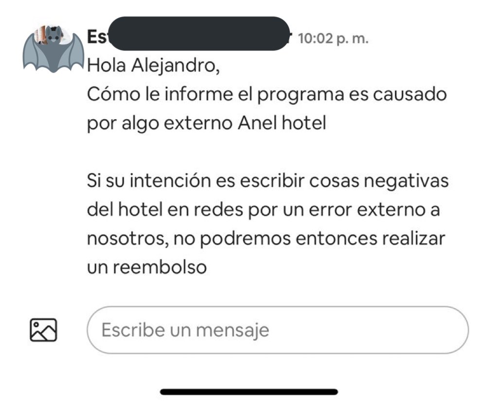ardnajelandra's tweet photo. Mk hace 2 semanas reservé en Bubble sky y cancelaron a última hora que pq hubo un error y ya estaba ocupado. Ya estábamos en Guatapé, ent dejé mi experiencia en la plataforma pq no hubo buen servicio al cliente y la respuesta fue qsi hacíamos comentarios negativos no reembolsaban https://t.co/JfVGdH8q5V