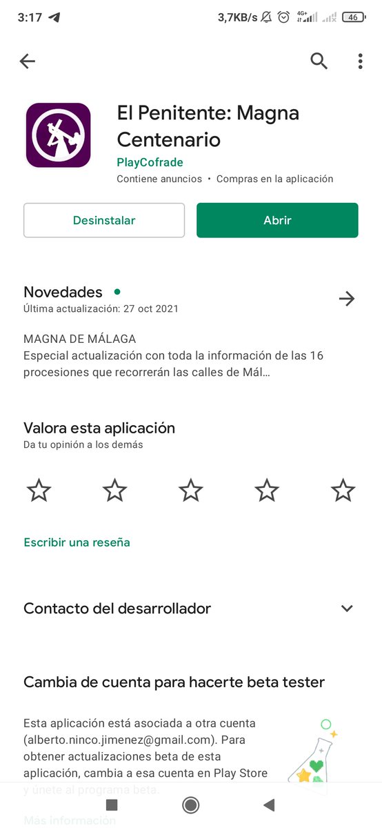 ElPenitente's tweet photo. 🚨¡Cofrades! Ya está disponible en Google Play la última actualización de "El Penitente" con toda la información de la Magna del @centenariomlg #CofradíasMLG
➡️https://t.co/eXc9fslzMR
¡Valora esta Update con un RT!💜 https://t.co/NDUGkQCIcl