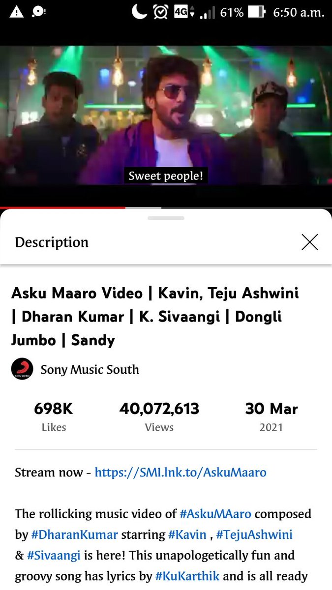 D_Kavinstan's tweet photo. Bit inactive due to my study reasons...Askumaro hits 40 Million 😍...this song has a special place in my heart cz seen #Kavin after 2 years be it in the screen for song and for promotions in iv 
#Lift 
#Akashvaani 
#Oorkuruvi https://t.co/XJ4iCAlK2C