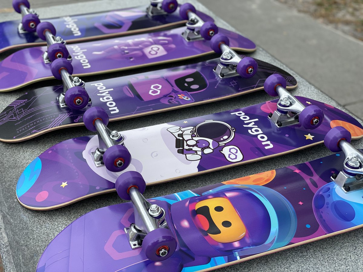 DresDes1gn's tweet photo. Don’t miss your chance to own a #PolyDeck NFT! A real custom @0xPolygon skateboard! Physical NFT photos pinned on my Twitter profile. Only 5 available!
https://t.co/Tyc4mIoUlV
#NFTCommunity #nftart #NFTartwork #NFTdrop #NFTcollection #opensea #NFTs #NFT #nftcollector $MATIC https://t.co/E9mbhcagdf