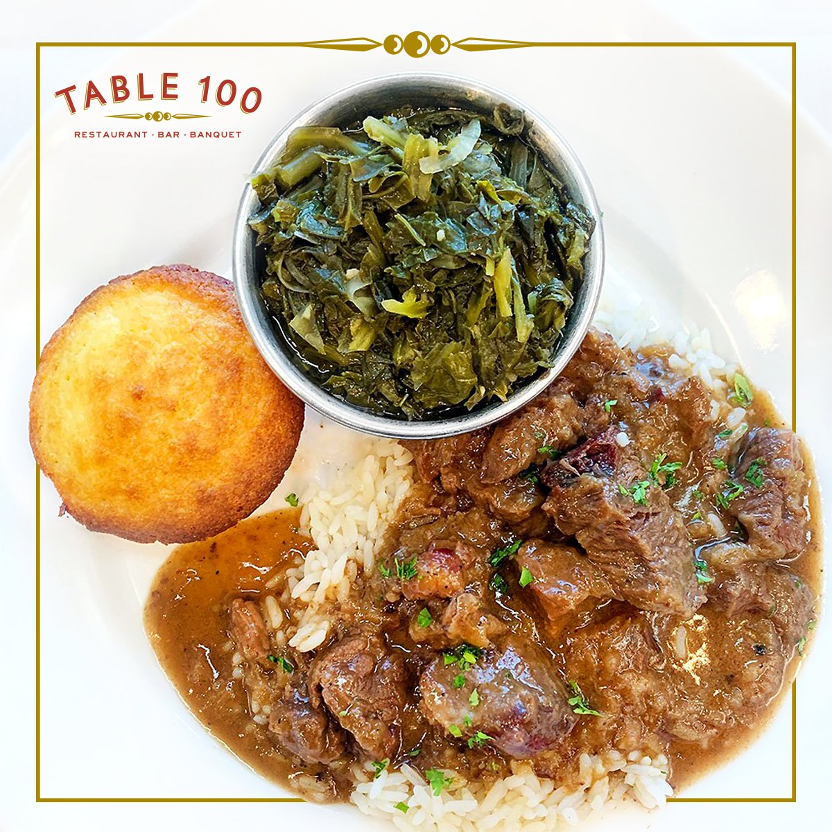 Table_100's tweet photo. Monday-Friday we serve a Lunch Special with your choice of two homestyle vegetables, cornbread, and a drink from 11:00-2:00. Thursday’s lunch is Bourbon Braised Beef Tips and Rice!
#lunch #bourbon #braised #beef #beeftips #rice #table100 https://t.co/ZLjgFVFbXr