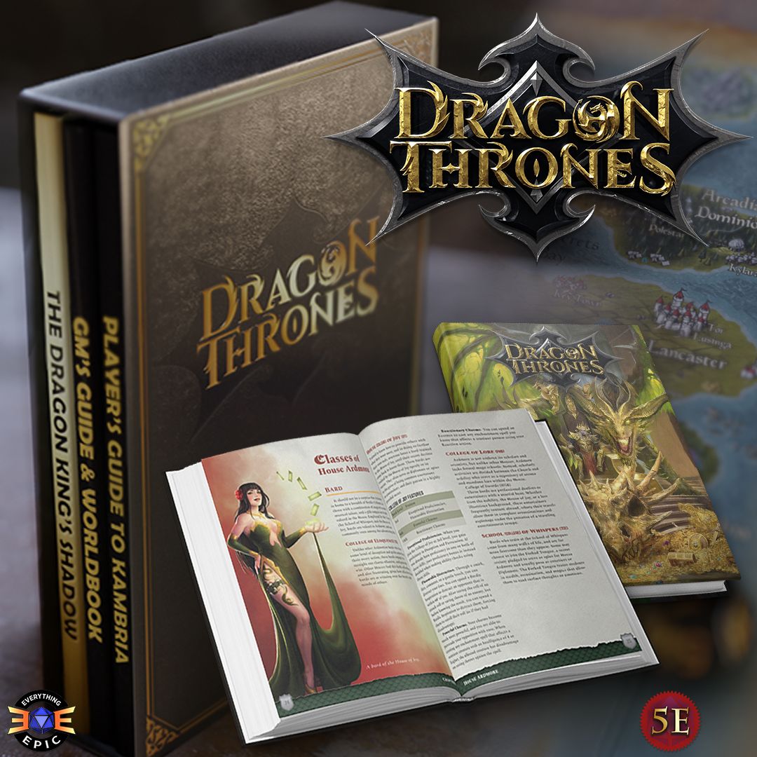 EverythingEpic_'s tweet photo. Heros of Kambria! What an EPIC start! We are 50% in the first 24hrs!
Thank you! May all your dice rolls be Natural Twenties! 😎 💚 💫
Campaign link >>> https://t.co/8mt7pgGhXI
~~~~~
#DragonThrones5e #tabletopgames #roleplay #tabletoprpg #DragonThrones #TabletopGaming #FantasyRPG https://t.co/DYi4oBSp9S