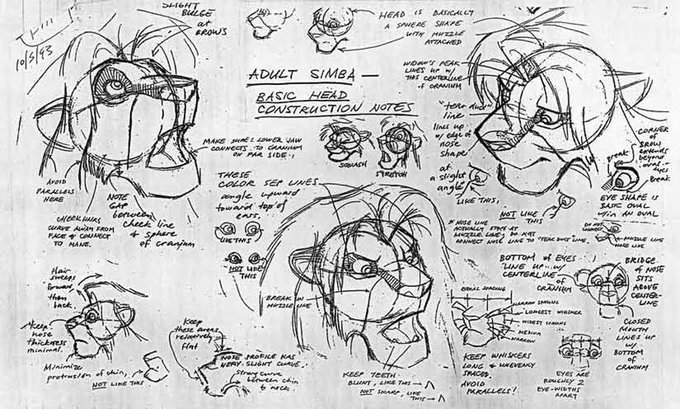 I say Disney but everyone was doing this by this point lol. Some Simba construction details. 
