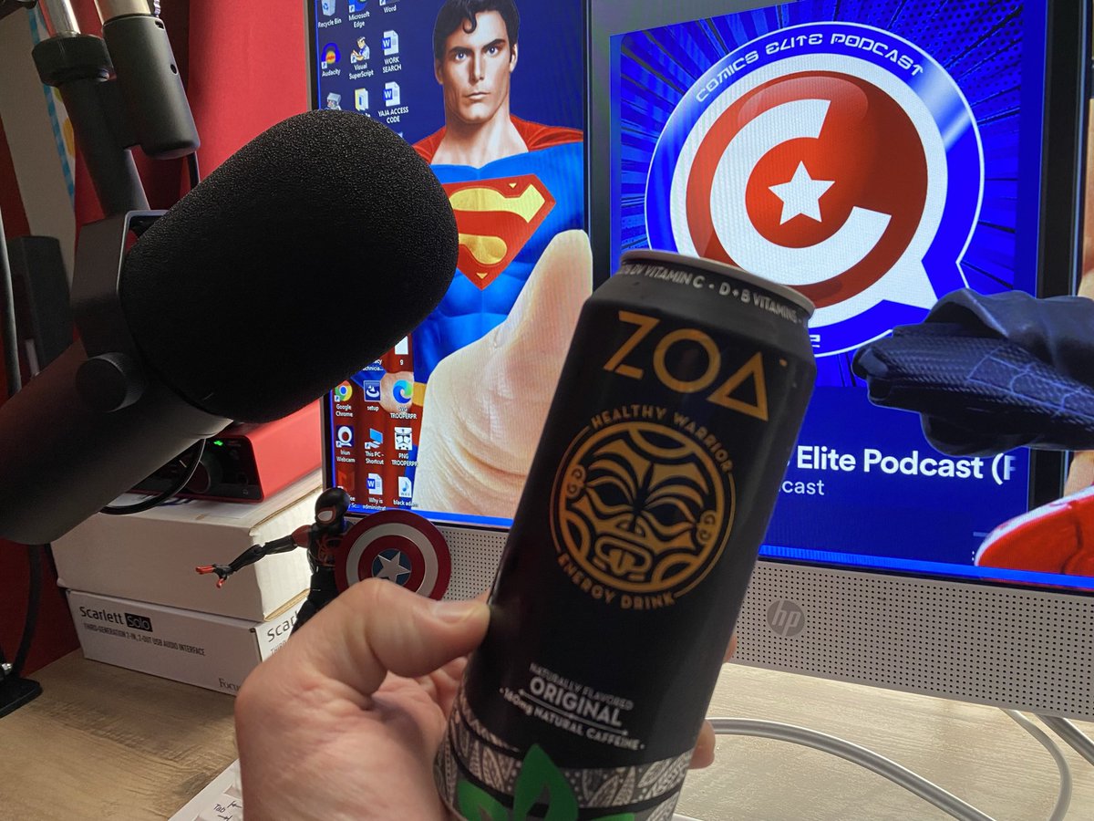 AlfonsoCorleone's tweet photo. @TheRock 🥃 ¡𝗦𝗮𝗹𝘂𝗱! Drinking my 𝗭𝗢𝗔, while recording my podcast 'Comics Elite Podcast' This week? of course BLACK ADAM! maybe one day I'll be lucky to chat with him on it... 
🎧 Spotify: 
https://t.co/YE0Adh9HDj
🎧 Apple Podcasts: 
https://t.co/IQvie2vhS5 https://t.co/ePtY6xpJto