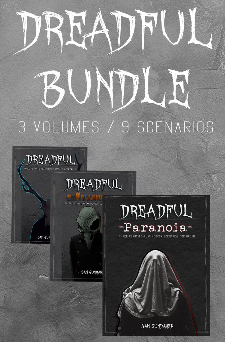 SoftDutch's tweet photo. Dreadful 3 has DROPPPED!! You can get it at DTRPG. This volume's all about paranoia and the tension of acting with intense risks. Check it out! There's also a bundle with my last two installments for 25% off!
#ttrpg #indiegame #dreadrpg #Halloween #scarygame https://t.co/nz3c2hkKHO