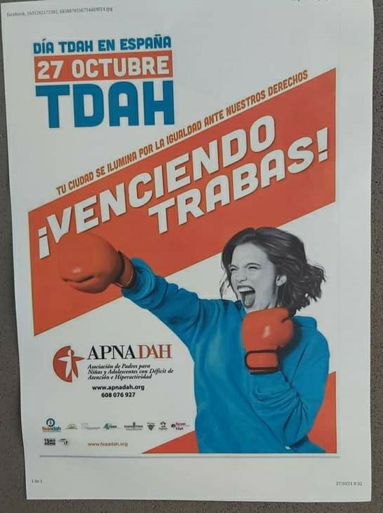 Hoy es el Día TDAH es España.
¡¡¡Venciendo trabas!!!