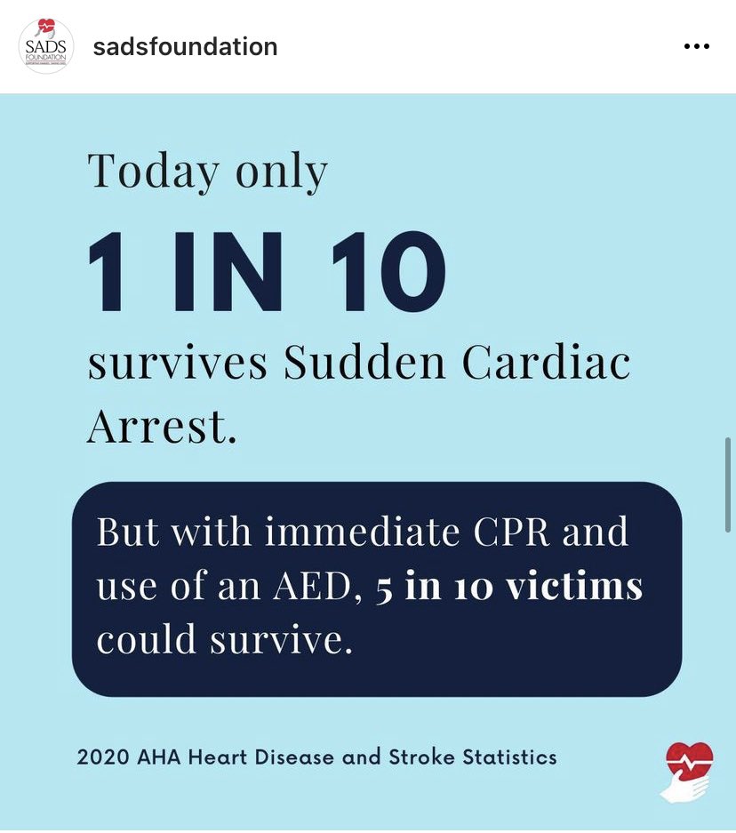 #SCAAwarenessMonth October is sudden cardiac arrest awareness month! Many undiagnosed #LQTS patients, like myself, suffer from this at least once in their lifetime. (No, mine didn’t happen at a carnival, it happened in front of my child and it wasn’t the result of a head injury).