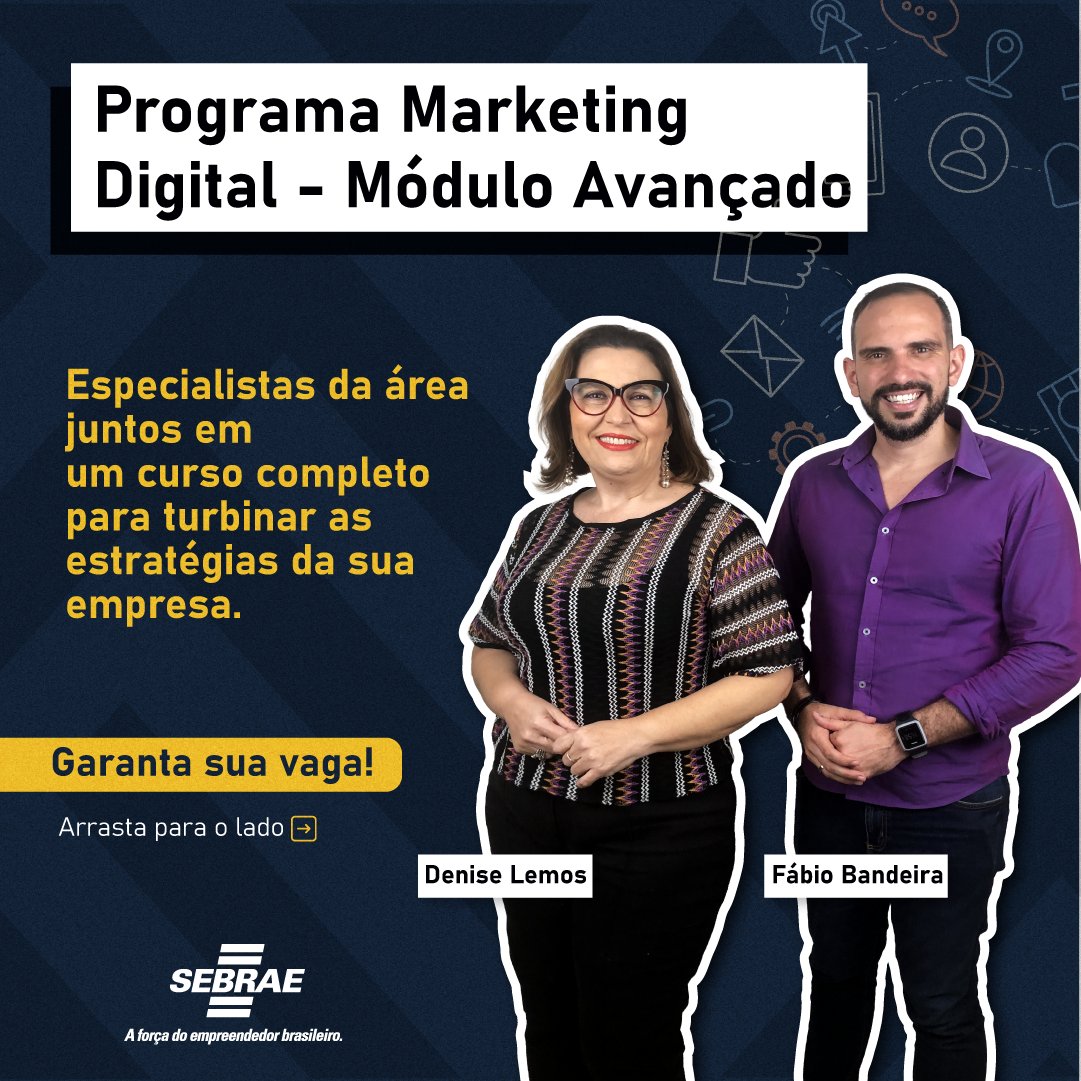 DDenilemos's tweet photo. O Programa Marketing Digital voltou! 

Este programa é uma capacitação completa para você empreendedor aprender a turbinar as estratégias do seu negócio através do Marketing Digital. 

Inscreva-se através do link: https://t.co/fCslrEAaI6.

#PGMarketing #SebraePB #Marketing https://t.co/Jv08Ly6UKD