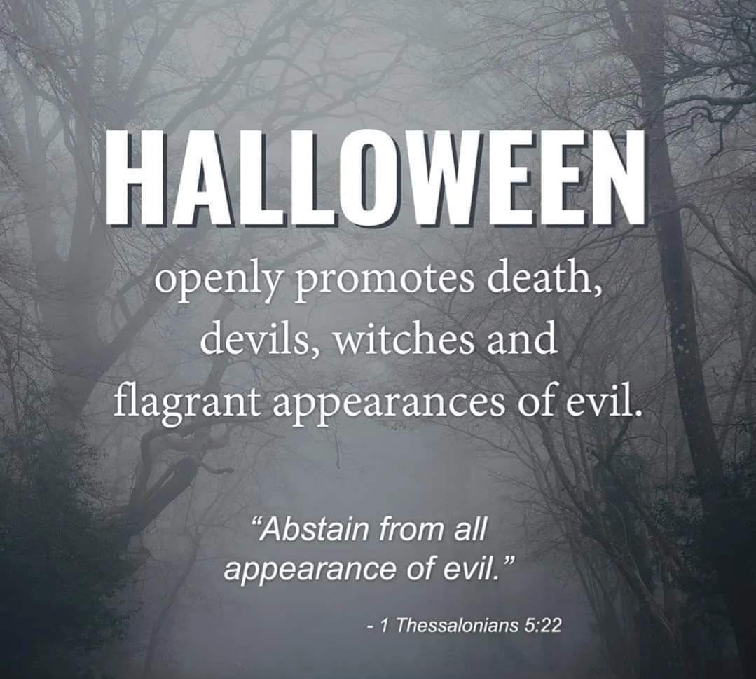 Bustaj_HS's tweet photo. Halloween is a pagan satanic celebration where people partake in black magick, invoking demonic entities, human sacrifice, and drinking of children’s blood (adrenochrome). https://t.co/XwqhUKYNyQ