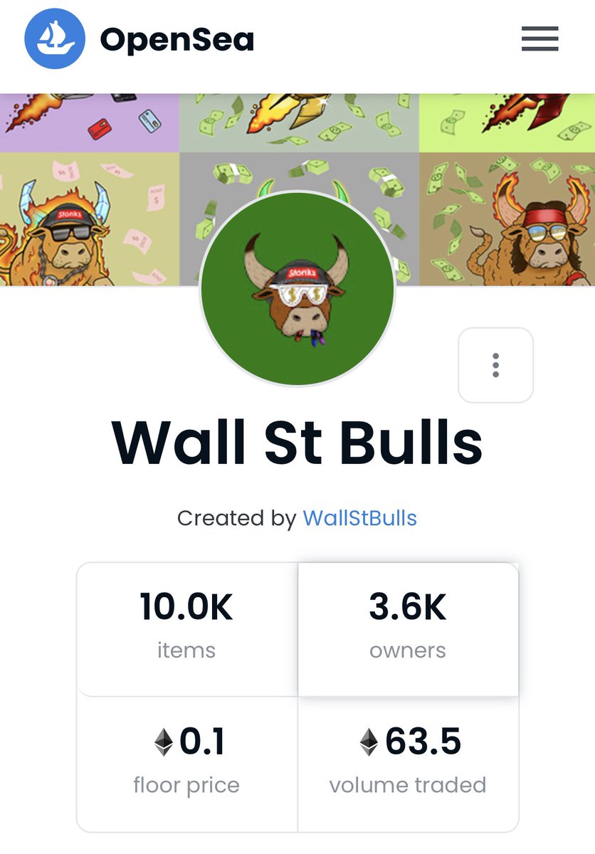 WALL ST BULLS NFT SOLD OUT DURING PUBLIC MINTING IN LESS THAN 30 MINS.