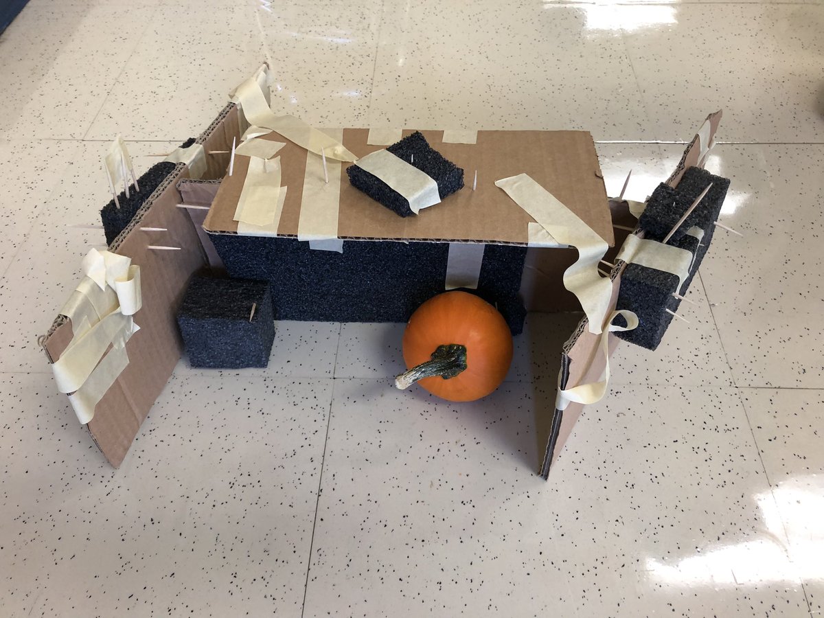 MrsHassels158's tweet photo. Chesak 1st graders did a Storybook Stem activity with the book Runaway Pumpkin. They were challenged to build a device to stop a rolling pumpkin:) The challenge was accepted and the problem was solved using the 4 C’s of Engineering! @ChesakCheetahs @d158 #huntley158explore https://t.co/YgCFkLmWwg