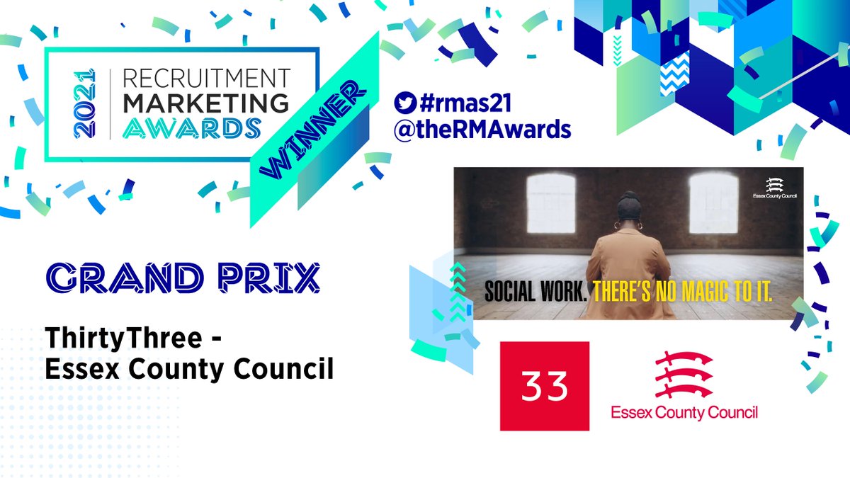 And now for the final award of the #rmas21 – the Grand Prix winner. A huge congratulations to the #rmaswinner, Thirty Three – Essex County Council – come and collect your trophy! <a href="/weare33/">ThirtyThree</a> <a href="/Essex_CC/">Essex County Council</a>