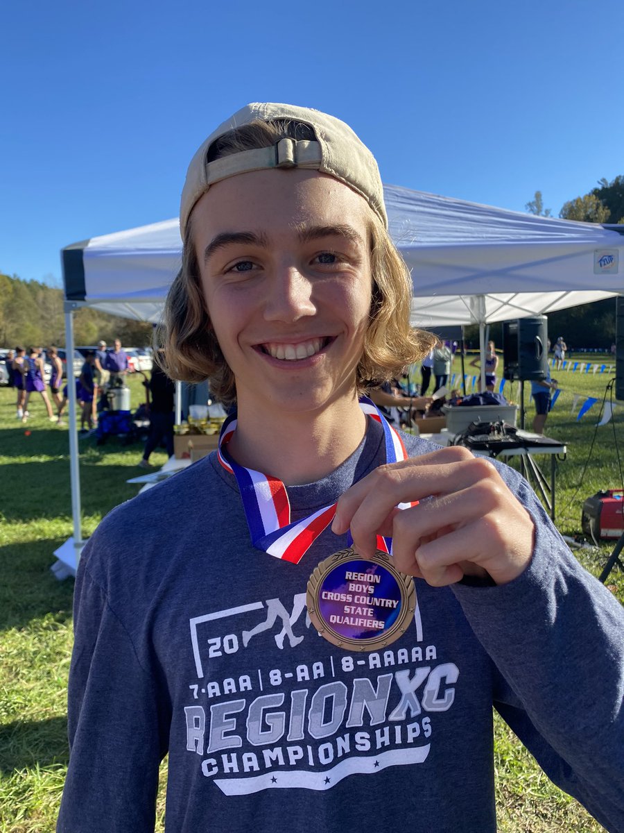 Proud of his hard work and dedication. 3rd place at region and state-bound next weekend. 🦅