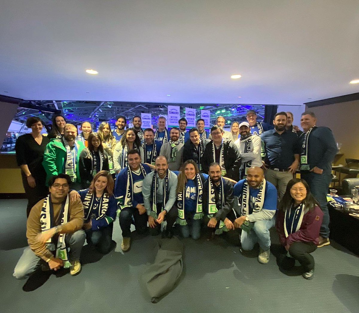 RamEngineering's tweet photo. Our #RAMFam celebrated a major project milestone last night by attending the Canucks Home Opener! We are looking forward to many more project successes in the near future 🎉🥂

#ADayatRAM https://t.co/bvspgCKZRk