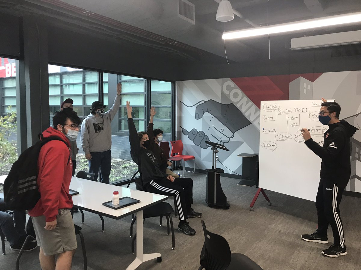 lhsroom308's tweet photo. #TFW Your crew can’t decide which pitch is the best so you turn it into a March Madness-style bracket #filmmakerproblems https://t.co/sQV03CgOyY