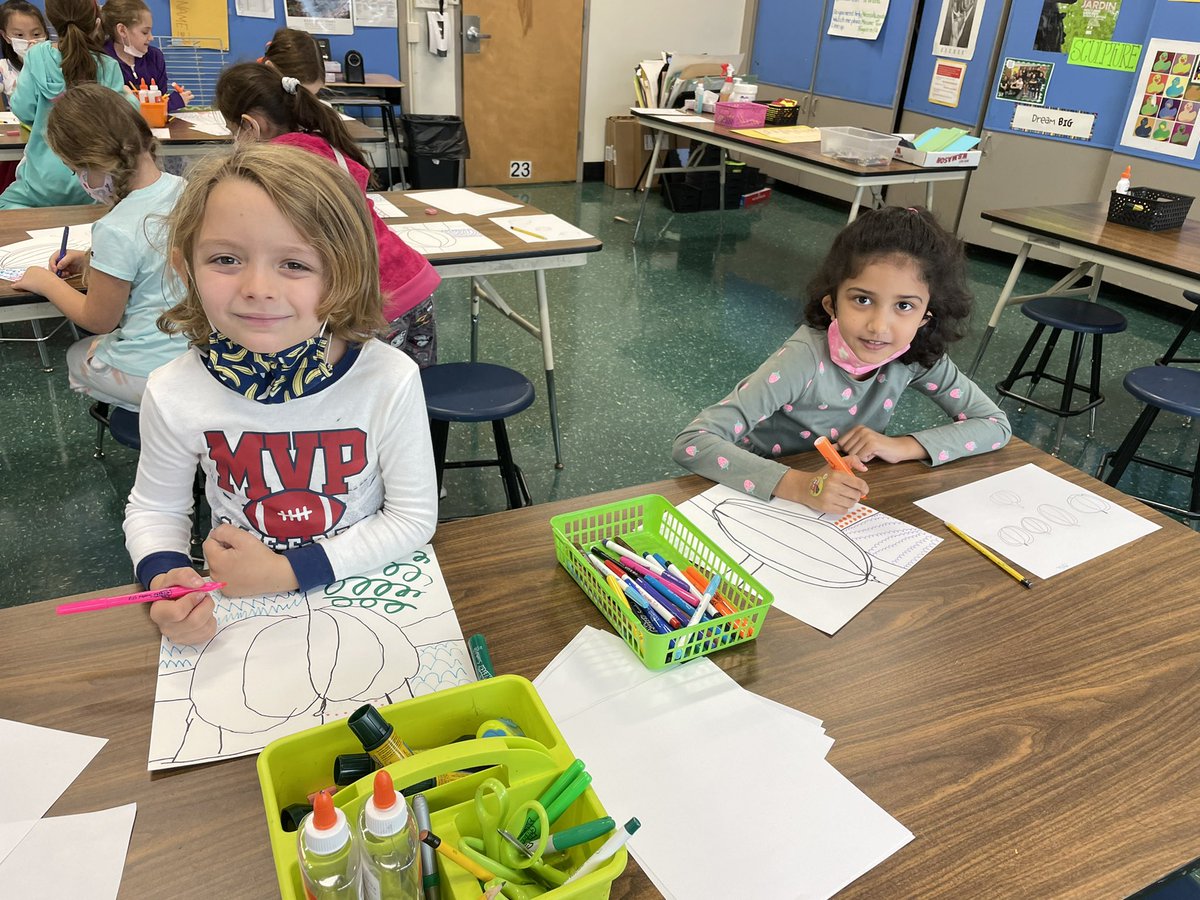 What an awesome day in the Martin ARTLab ! These fantabulous 2️⃣nd graders were SUPer hyped to begin their Romero Britto pumpkins! Learning about artists is cool. #romerobritto 💚 <a href="/JoAnnErhard/">Jo-Ann Erhard</a> <a href="/MartinAve_pta/">Martin Avenue PTA</a> <a href="/Martin_Avenue/">Mr. O'Brien</a> <a href="/JGDPride/">Danica Brugge</a> <a href="/LeynaMalone/">Leyna Malone</a> <a href="/NBUFSDPride/">NBUFSD-All Are Welcome And Celebrated!</a> @CarolanYager