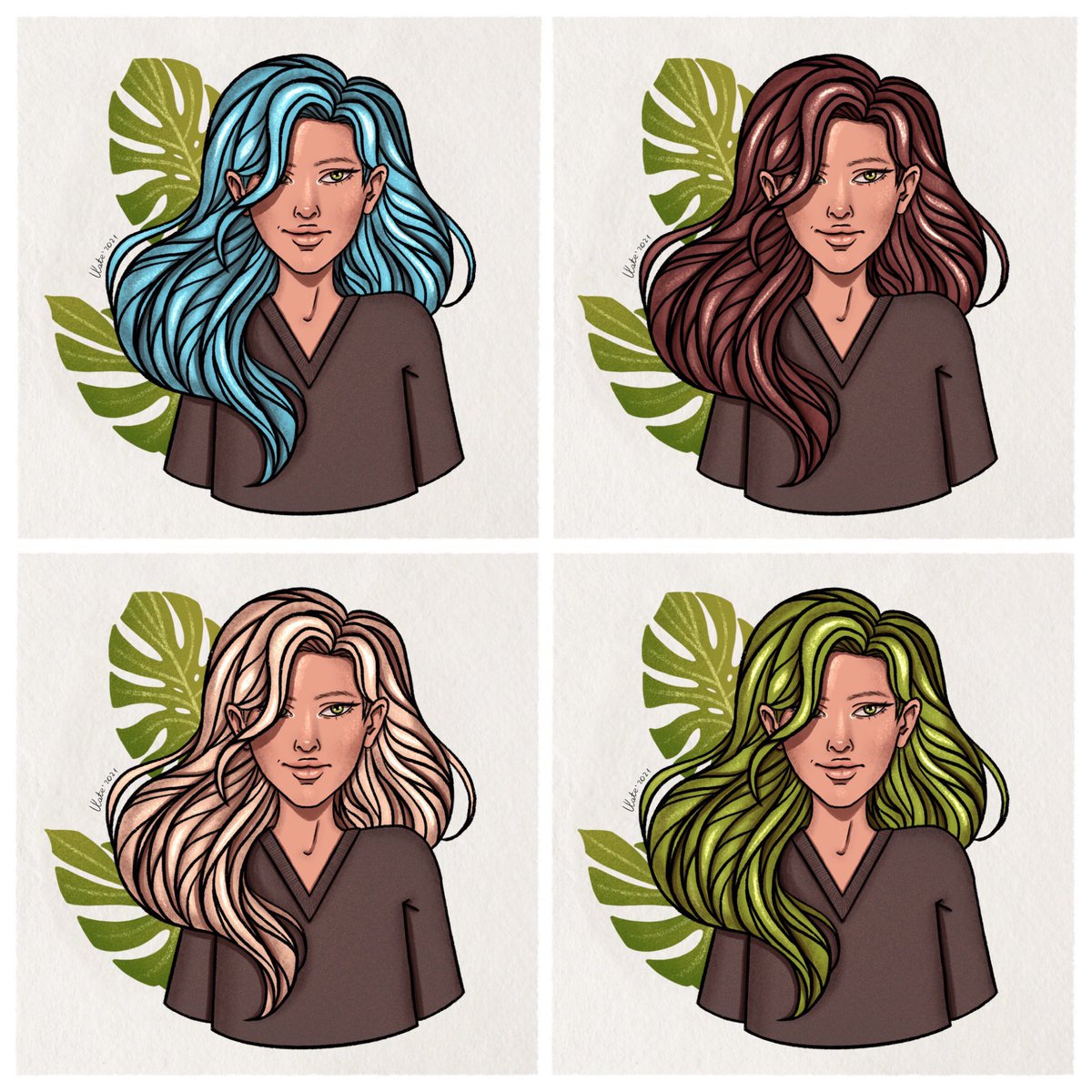 lkate_art's tweet photo. Played with this girl’s hair colour! 😄
March, 2021.

#digitalart #portrait #procreateart #artist https://t.co/qoSAhUr9or
