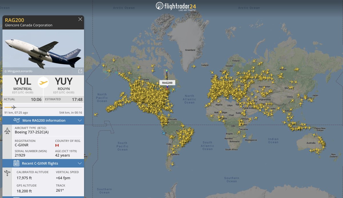 At 42 years, the oldest of 1700 airborne Boeing 737s.  https://t.co/z0xnz5LQSq