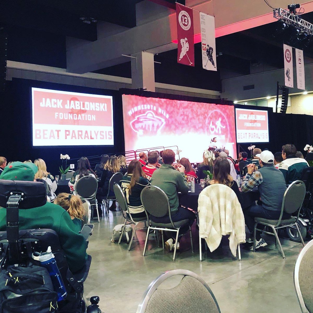 Jabs_13's tweet photo. THANK YOU to EVERY1 who attended the @BEL13VEJabby13 Gala this past weekend. You ALL helped us raised over $250,000! To the donors, volunteers, @mnwild and all BEL13VERS, YOU are the reason we are making strides in Spinal Cord Injury Research. 
Paralysis in NO LONGER PERMANENT https://t.co/1adSJrq2rG