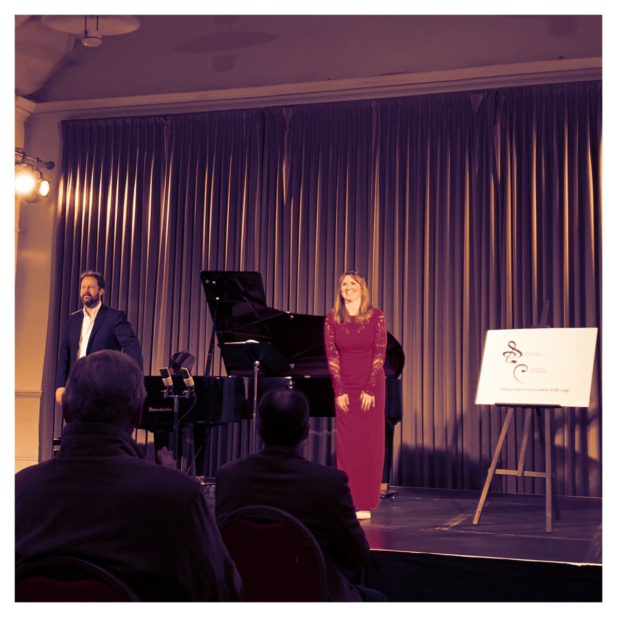 SongEasel's tweet photo. Bravi!! We were treated to a thoroughly glorious soirée this evening from @MartaFontanals and @sholtokynoch in @blackheathhalls. What a treat!! #frenchsong #cafechanson #melodie #lieder https://t.co/L5KcikvdW0