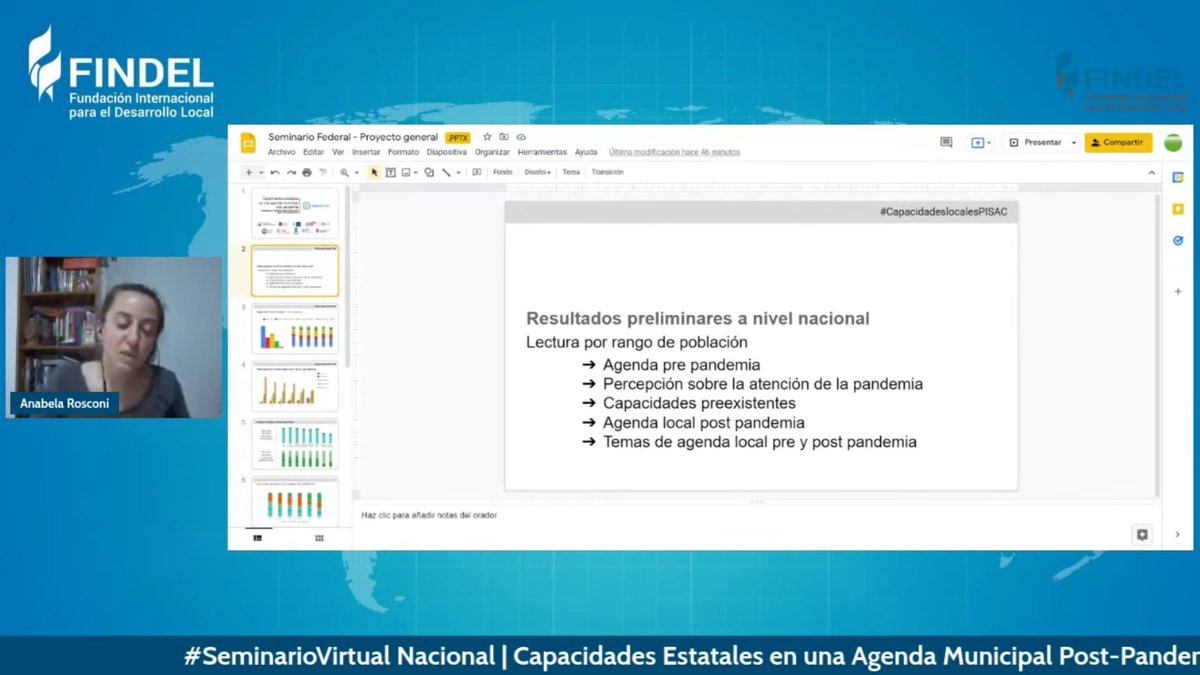 Findel_arg's tweet photo. En el día de ayer participamos de un nuevo #SeminarioVirtual con la presentación de los resultados del Proyecto Pisac, sobre "Capacidades estatales para una agenda municipal postpandemia".

Volvelo a ver por acá:
https://t.co/MdqoQG89Uw https://t.co/fg9GvjNnee