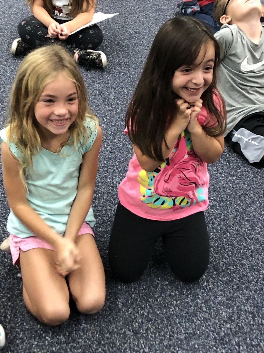Look at these <a href="/CalusaFirehawks/">Calusa Elementary</a> beaming with excitement as they wait to be acknowledged for Firehawk of the Month! 💕