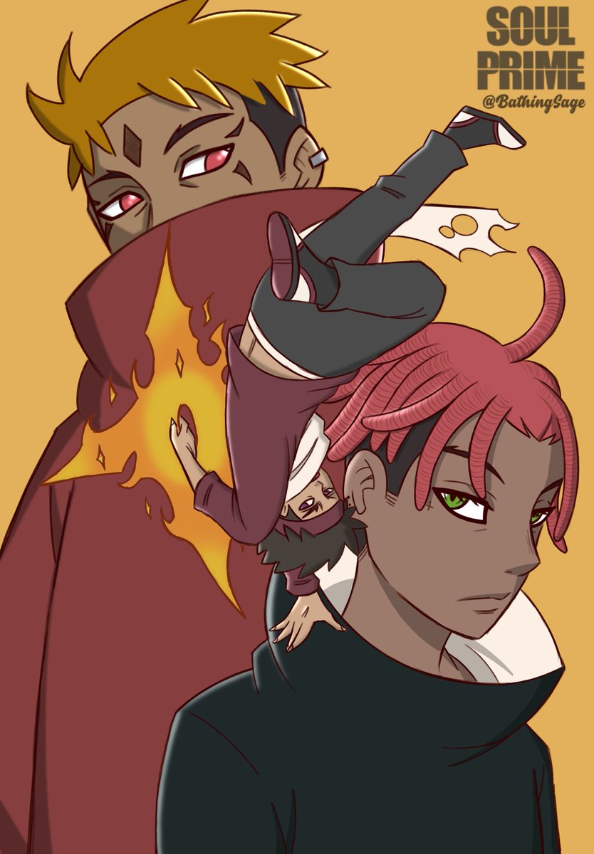 bathingsage's tweet photo. Poster art 🖼 inspired by an early Naruto chapter cover https://t.co/cdymdstYq8