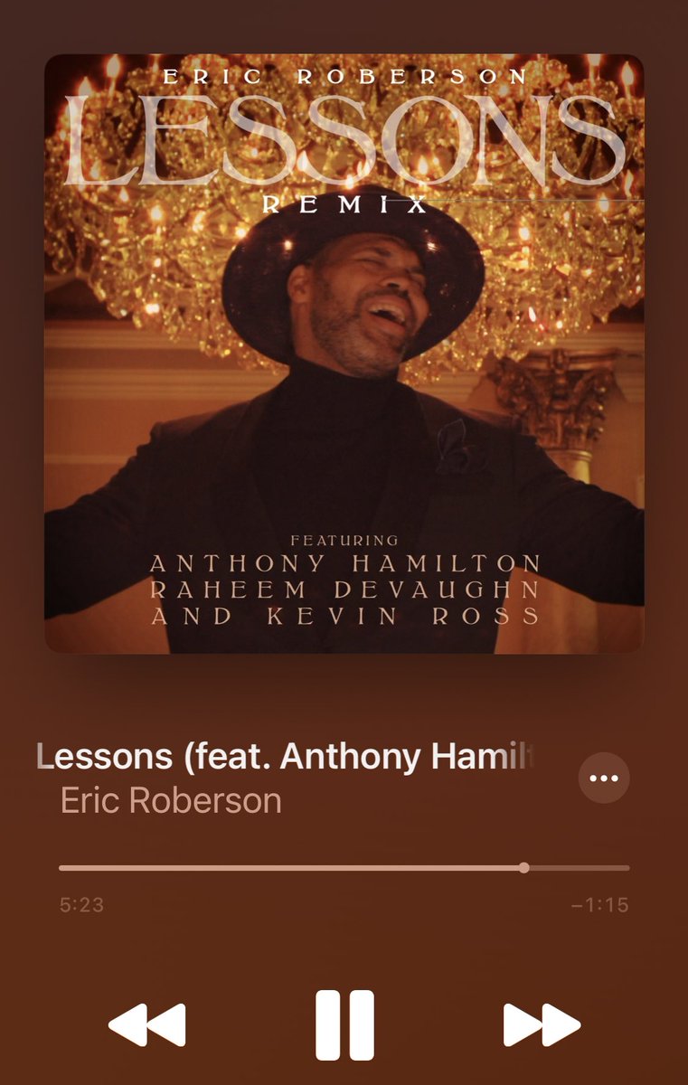 TJSmithSocial's tweet photo. Current favorite song featuring some sangers!! #LessonsRemix @IAmEricRoberson f/ @Raheem_DeVaughn, @HamiltonAnthony, and @kevinrossmusic. 🔥 @RatedRnB
🎶 God has a funny way of showing you lessons🎶 https://t.co/nNxwE5Hdlp