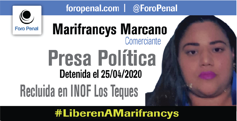 ForoPenal's tweet photo. Marifrancys Marcano, privada de libertad con fines políticos desde el 25/04/2020. La relacionan con militares vinculados a un supuesto asalto en Los Teques.-
Venezuela.
#LiberenAMarifrancys
@KarimKhanQC https://t.co/NGwaJPhSJj