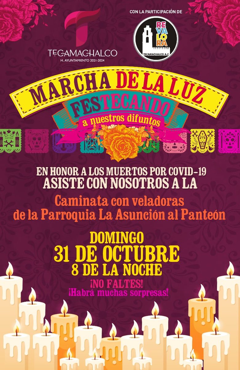 HTecamachalco's tweet photo. 🕯️#MarchaDeLasLuces // ¡Únete y #festeca con nosotros!

#ElGobiernoQueNecesitamos
#MarchaDeLasLuces
#Festecando https://t.co/TAhu6HZXYU
