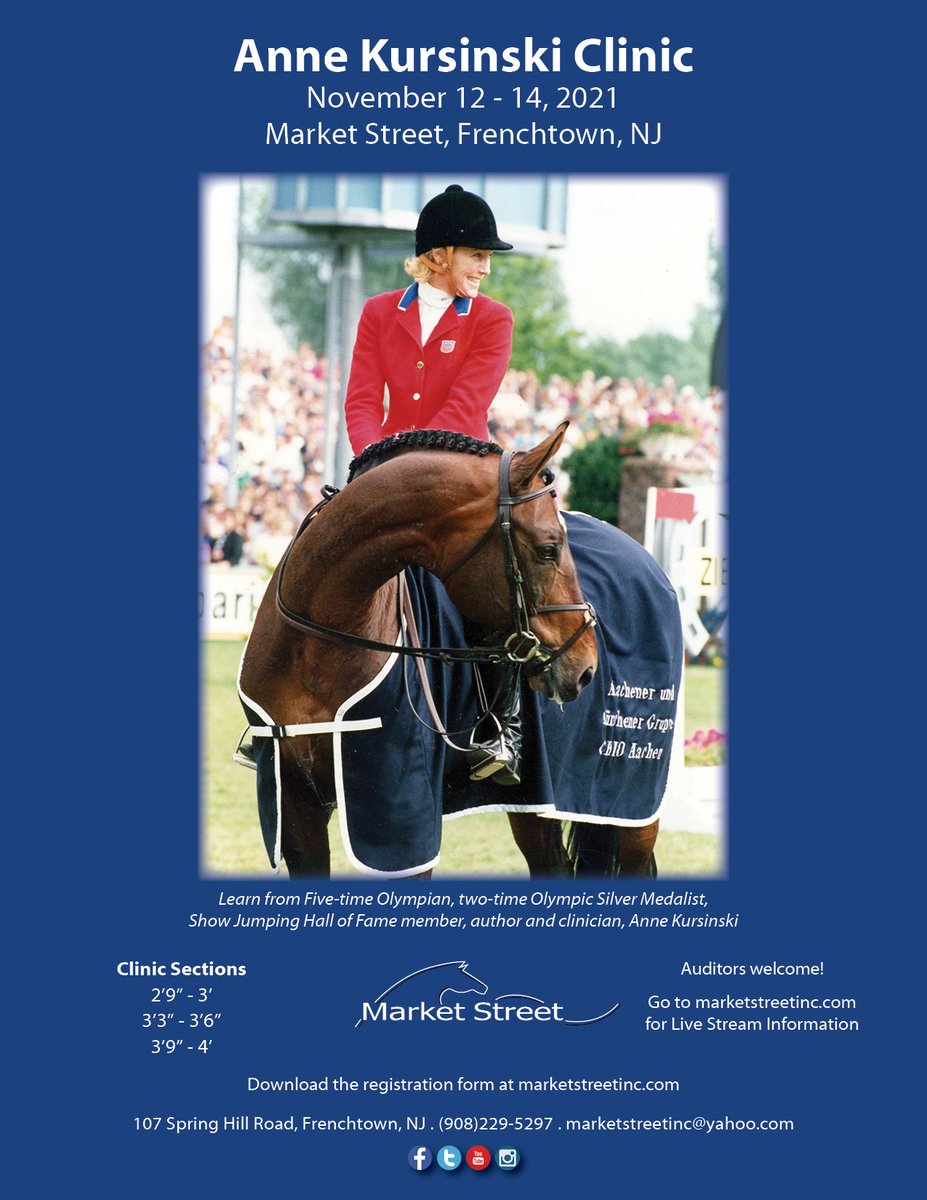 AnneKursinski's tweet photo. Rider Spots Available for Anne Kursinski's Nov. 12-14 Clinic in NJ! - https://t.co/xYtjTHlkdo https://t.co/crsBL1MZpH