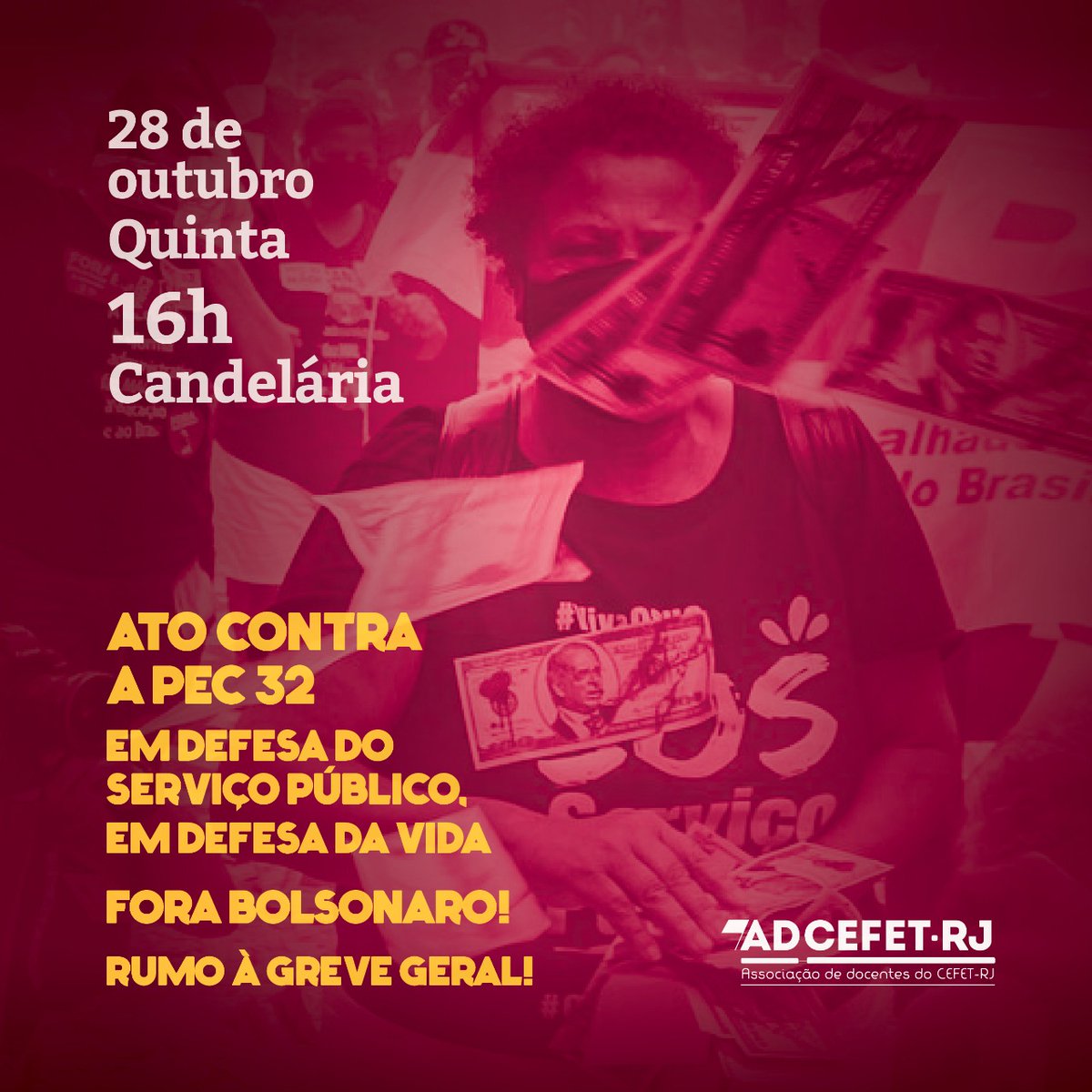 adcefetrj's tweet photo. #contraapec32 #ForaBolsonaro #grevegeral https://t.co/g1zOuKPwCz