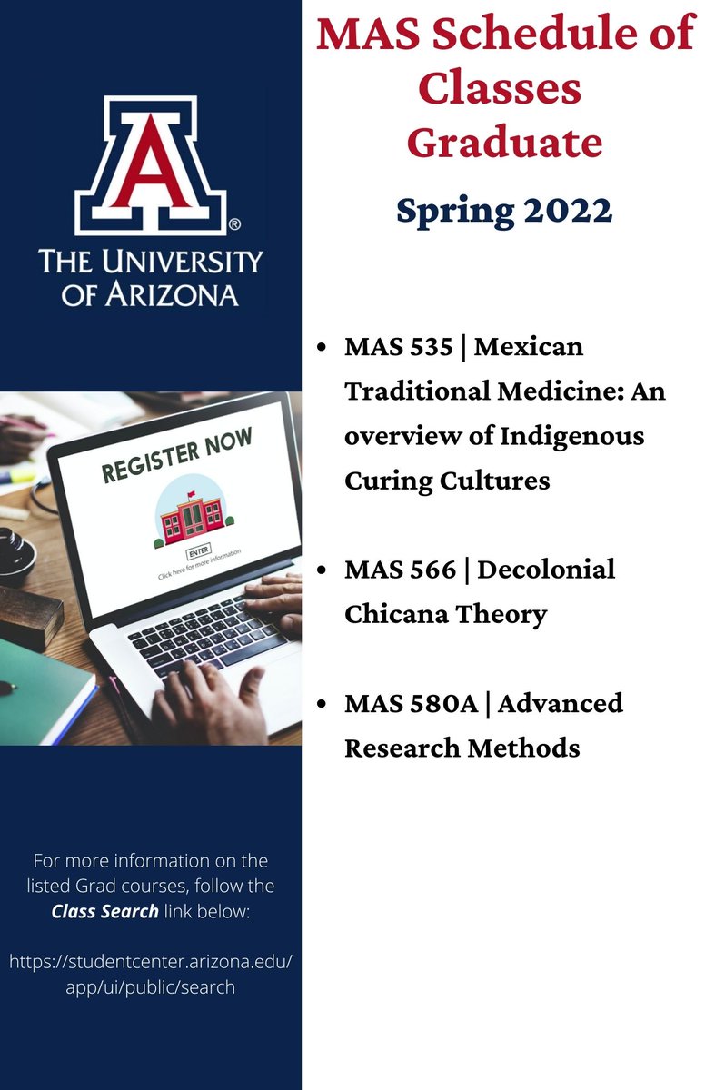 MAS Spring 2022 Schedule of Classes for Undergraduates &amp; Graduates.