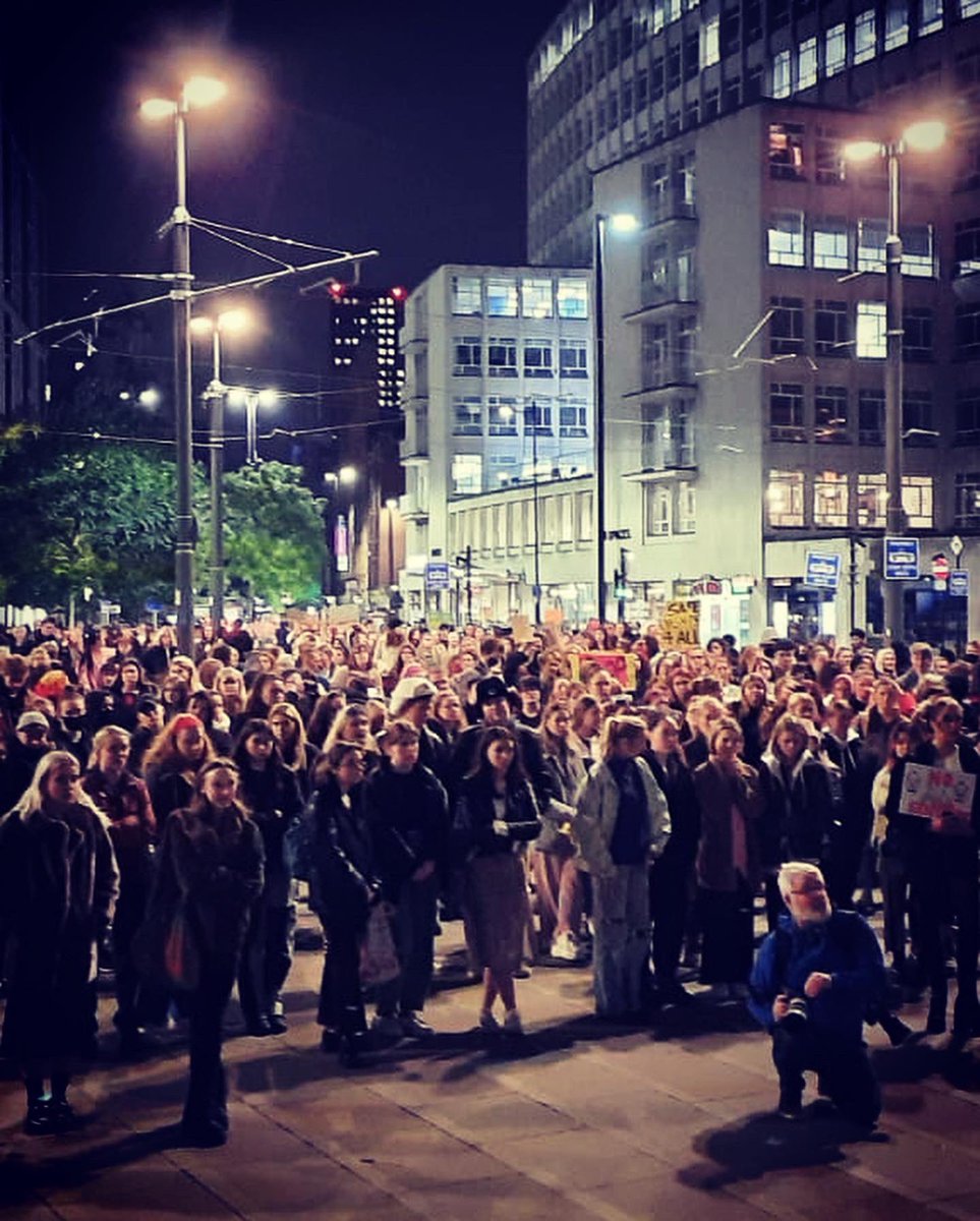 SWSSNews's tweet photo. Huge #EndSpiking protest in Manchester tonight. Smash the sexist system
#endspikingnow #girlsnightin https://t.co/JFxzn5IUMl