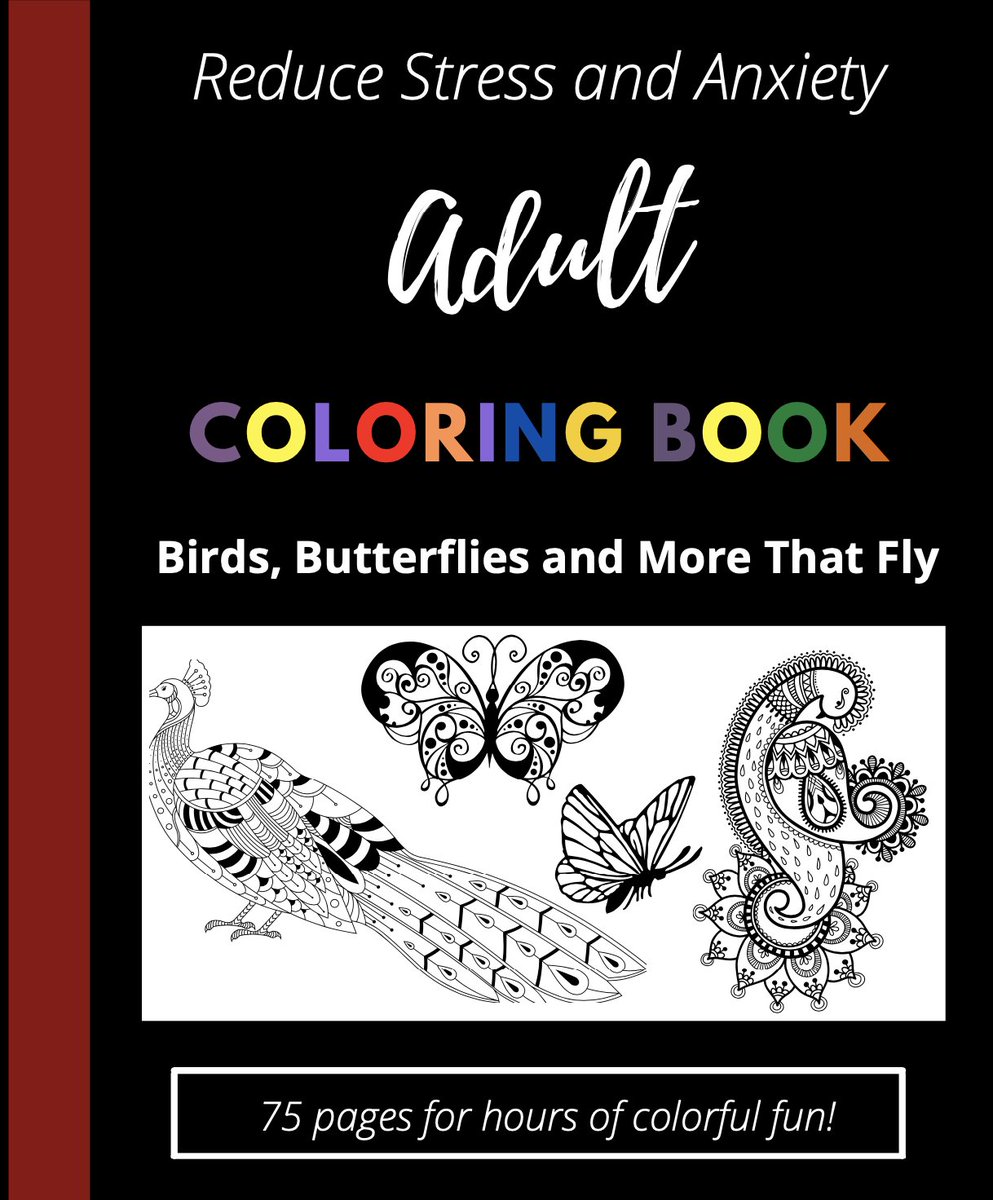 HGEnter1's tweet photo. Relax with hours of colorful fun! Birds, Butterflies and more that fly adult #coloringbook - 75 Pages | 8 x 11.5 Inches | Healing Mandala Images  $8.99 https://t.co/5ugyTP2gX4 #holidayshopping #Christmas gifts https://t.co/UoGSbnJouZ