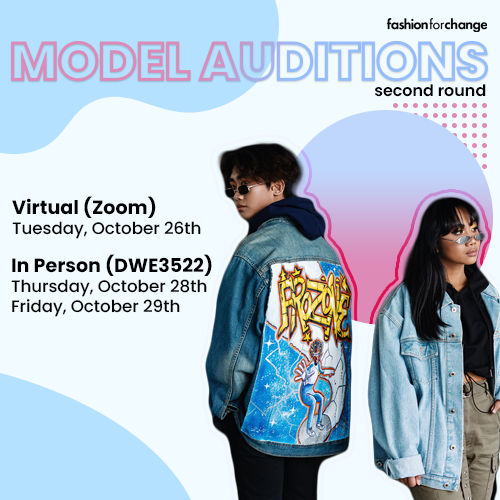 fshnforchange's tweet photo. Do you want to model for Fashion for Change? Apply TODAY for auditions this week; Thursday (28) and Friday (29). https://t.co/TCIk5WbO4Y https://t.co/4JrIOT4x9D